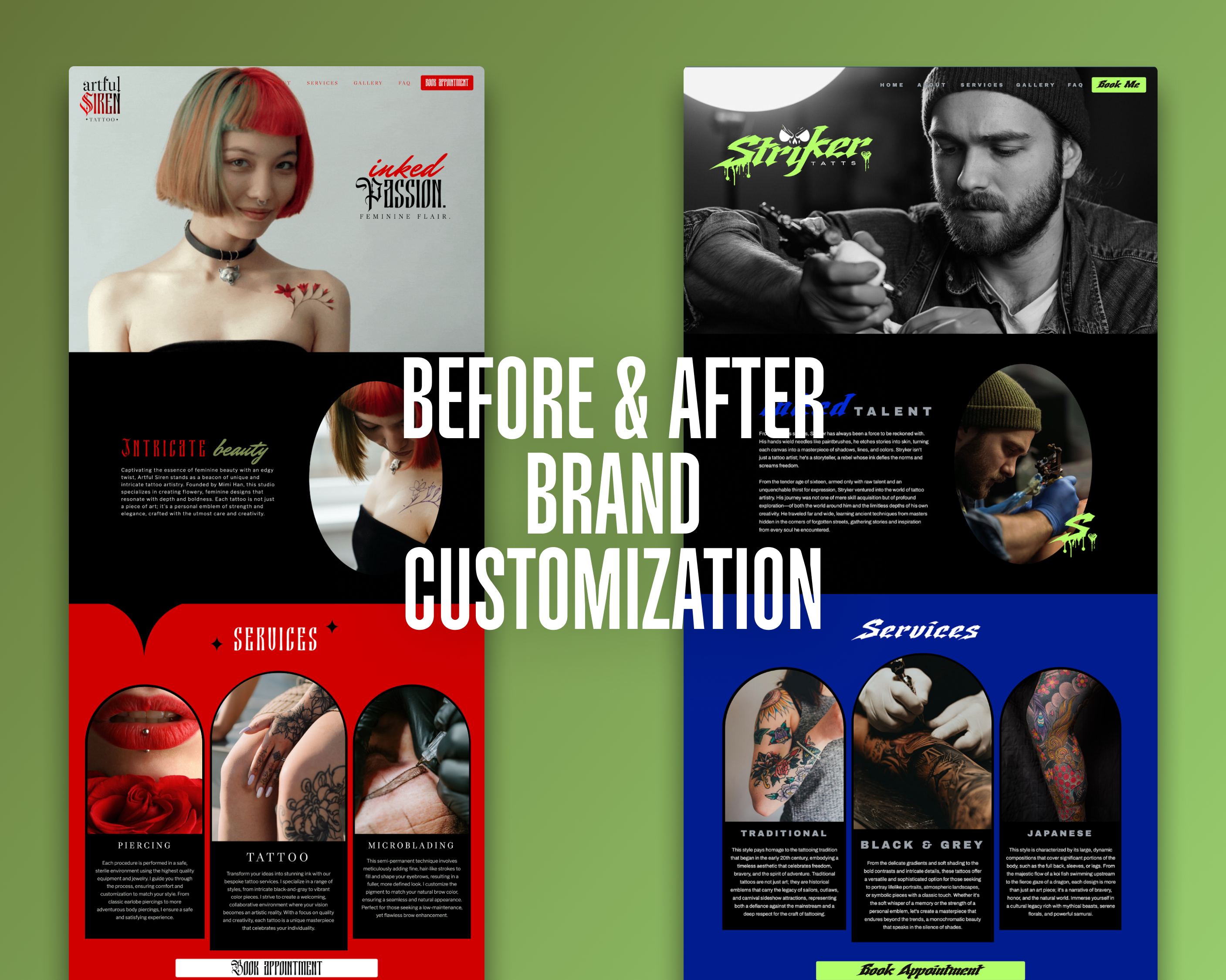 The Sleeve - Showit Template Customization