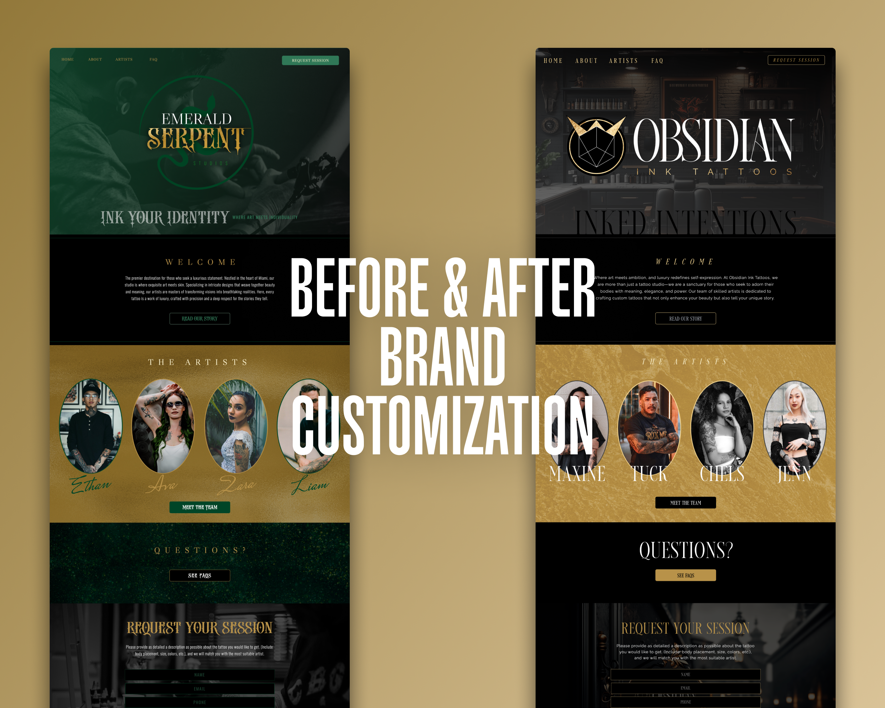 The Sleeve - Showit Template Customization