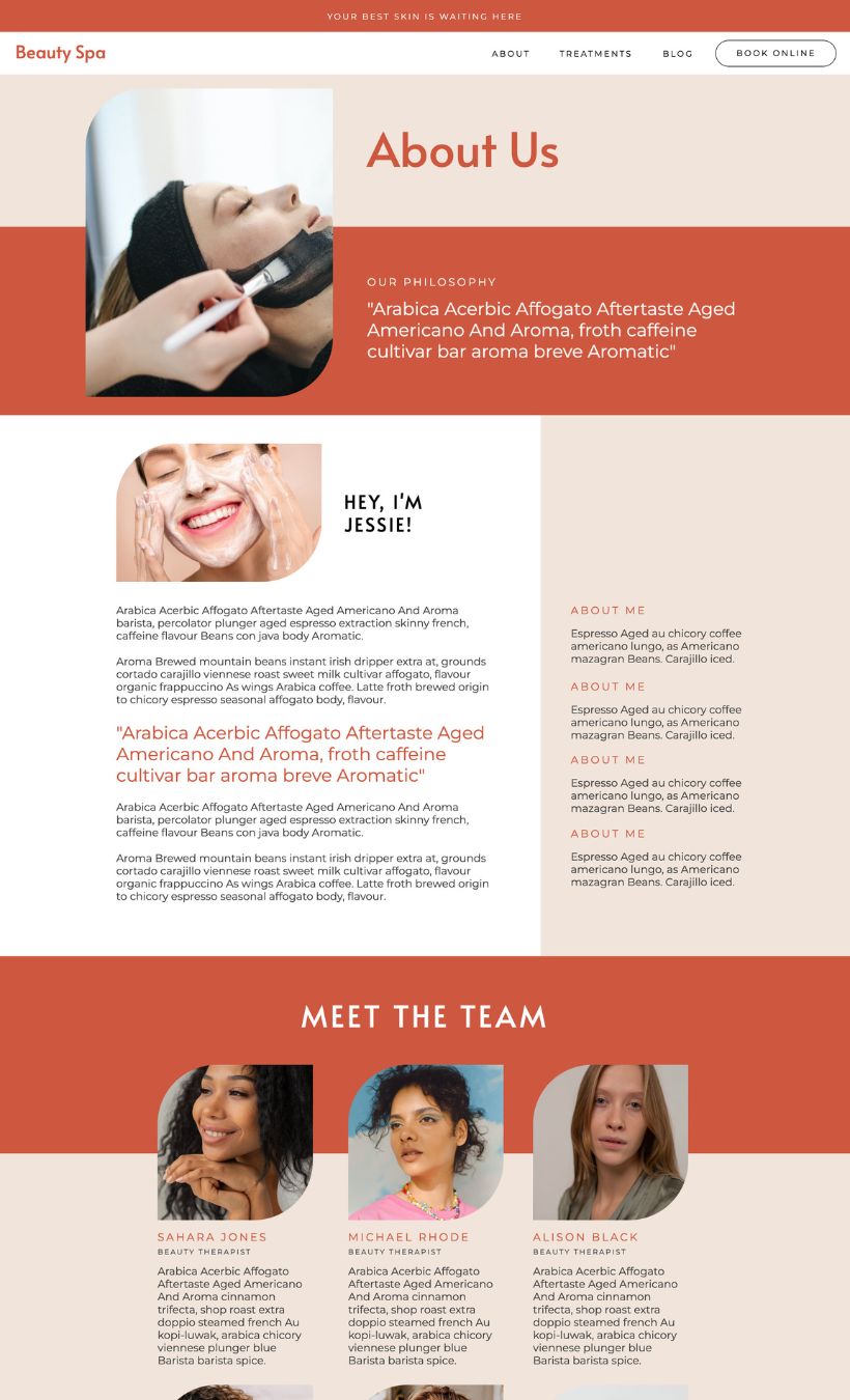 Spa Showit Website Template - Image 3