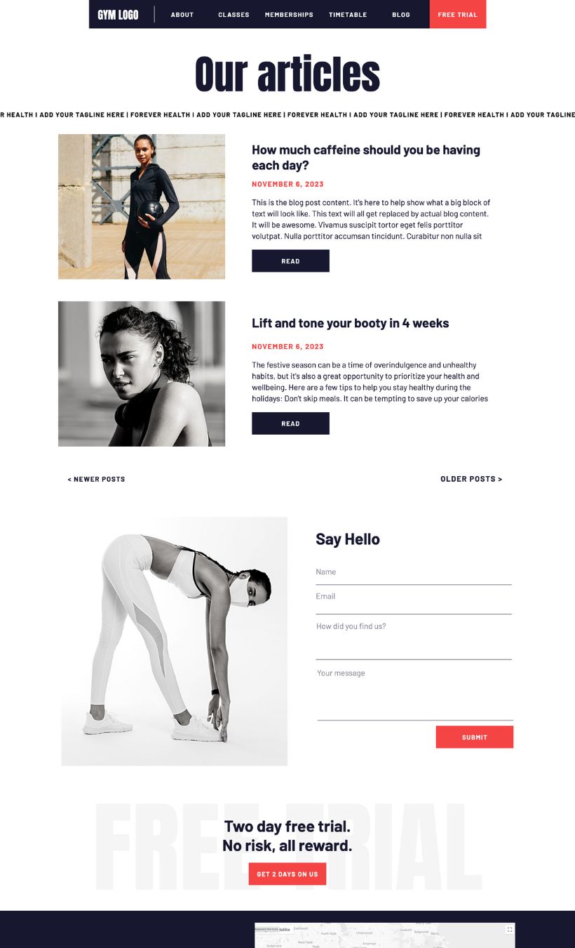 Gym Website Template - Image 3