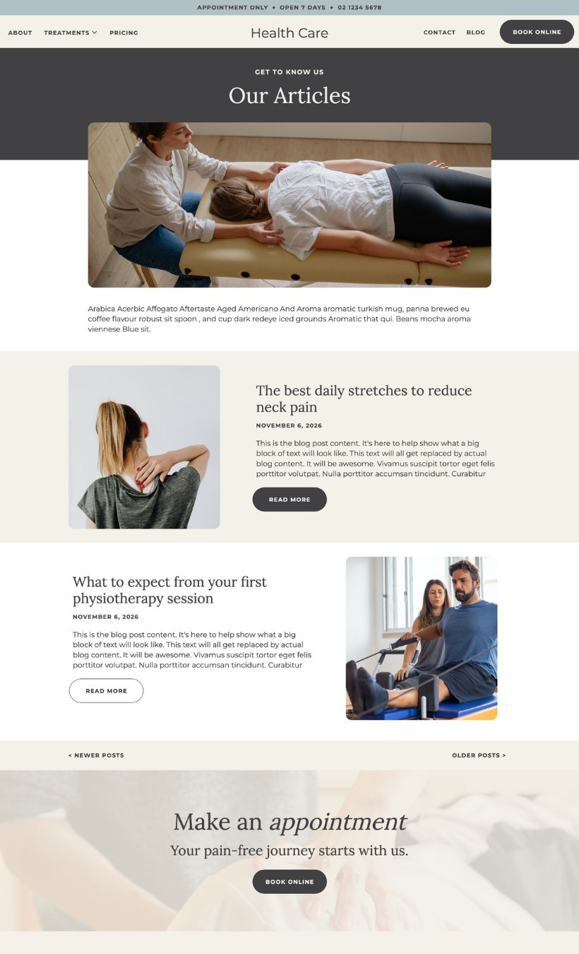 Health Service Showit Template - Image 3