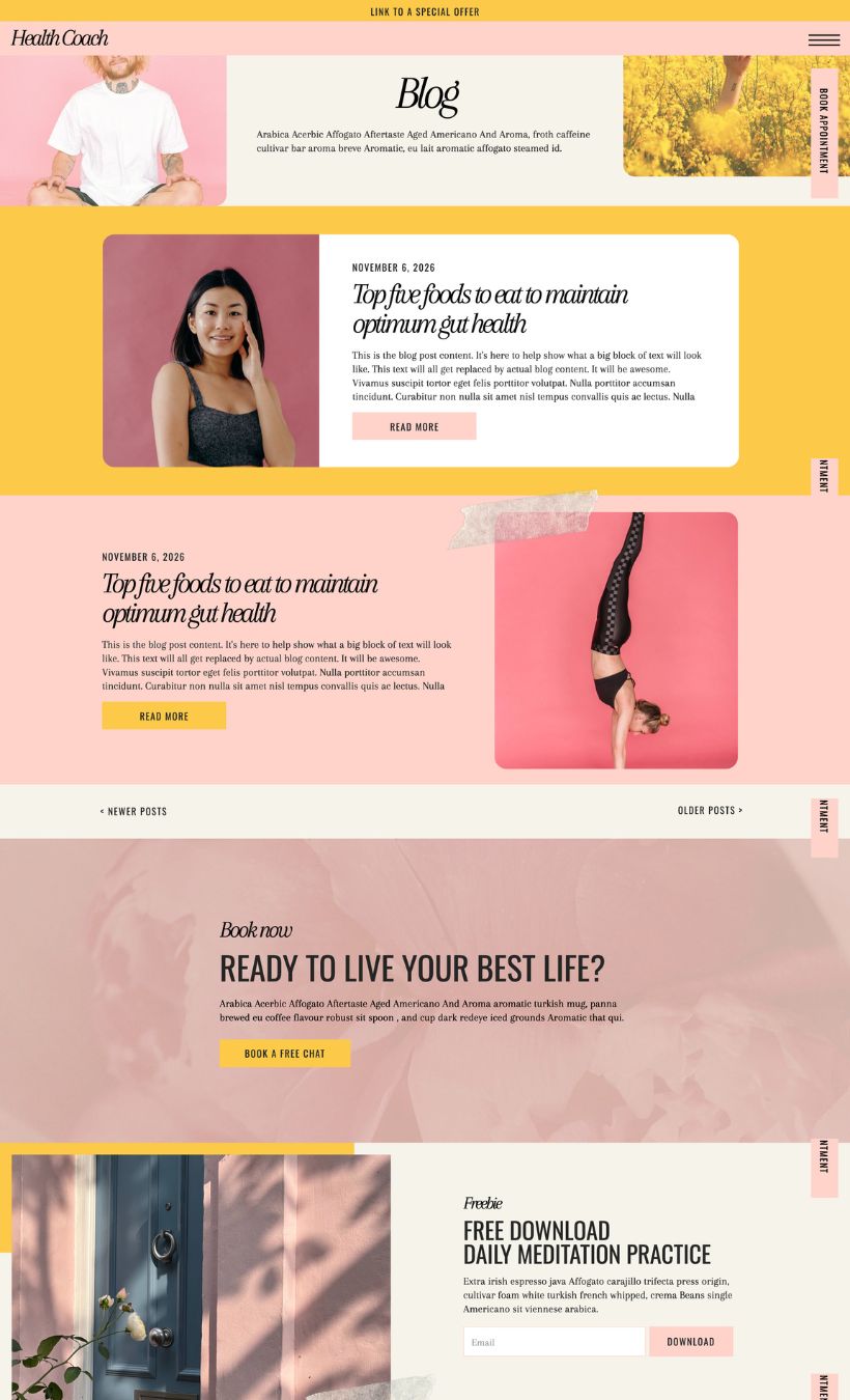 Health Coach Website Template - Image 2