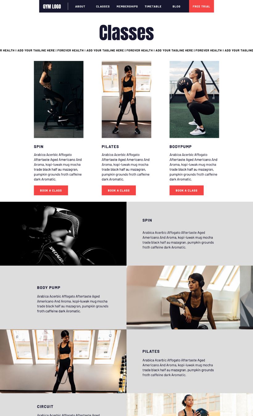Gym Website Template - Image 4