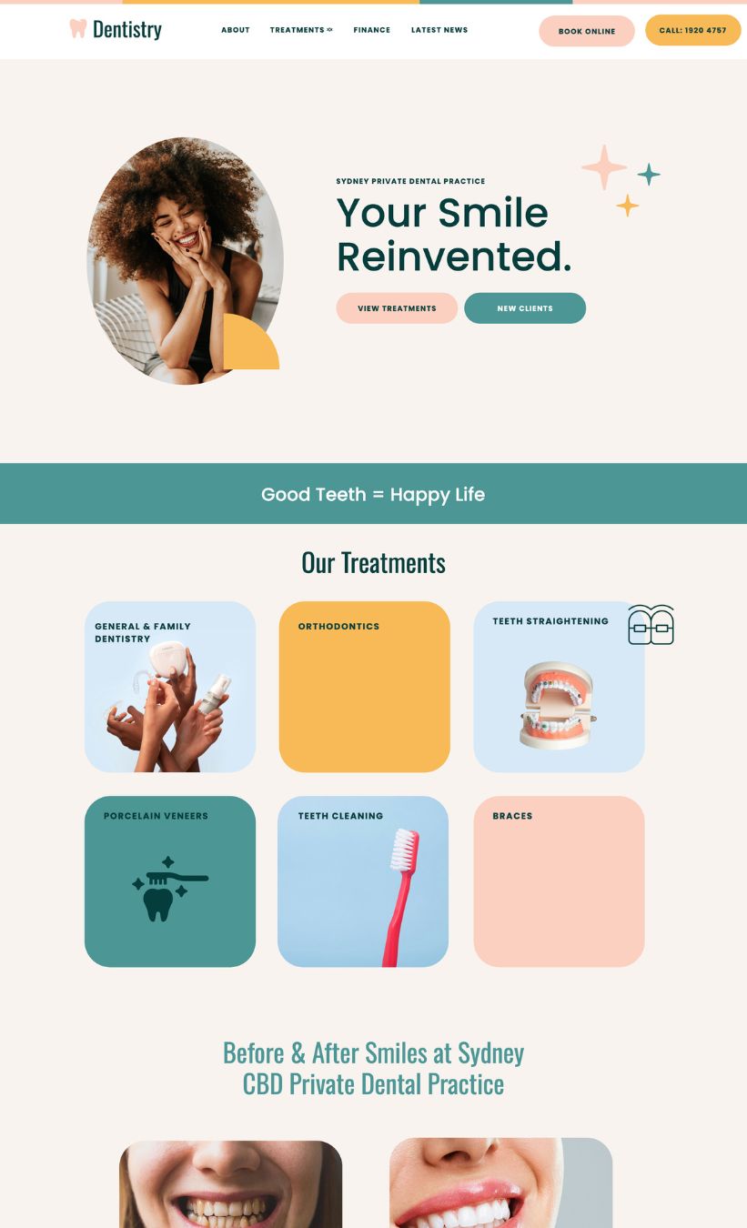 Dentist Website Template