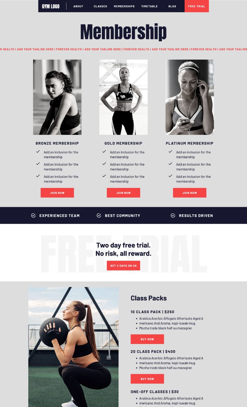 Gym Website Template - Image 5