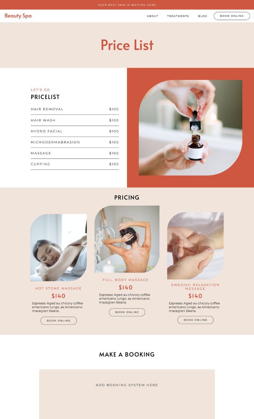 Spa Showit Website Template - Image 6