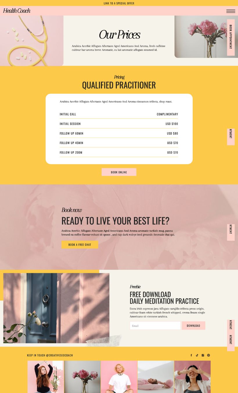 Health Coach Website Template - Image 4