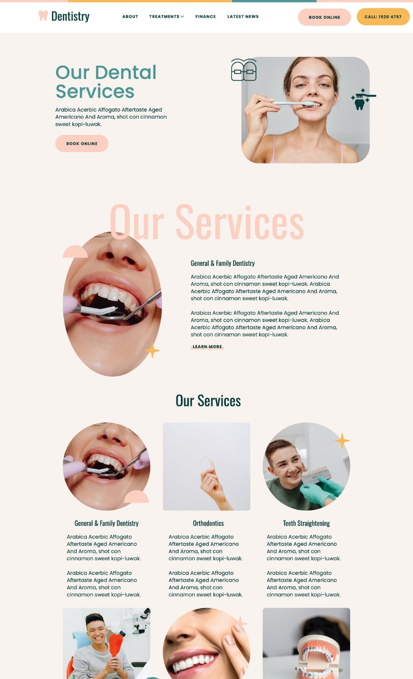 Dentist Website Template - Image 2