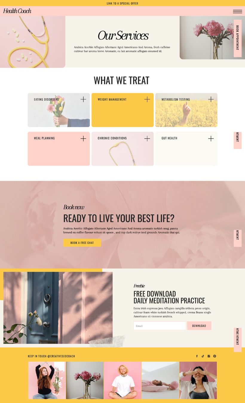 Health Coach Website Template - Image 5