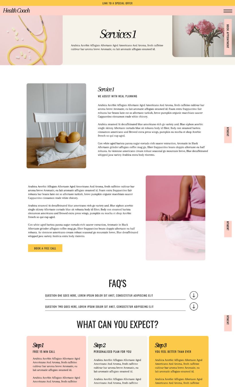 Health Coach Website Template - Image 6