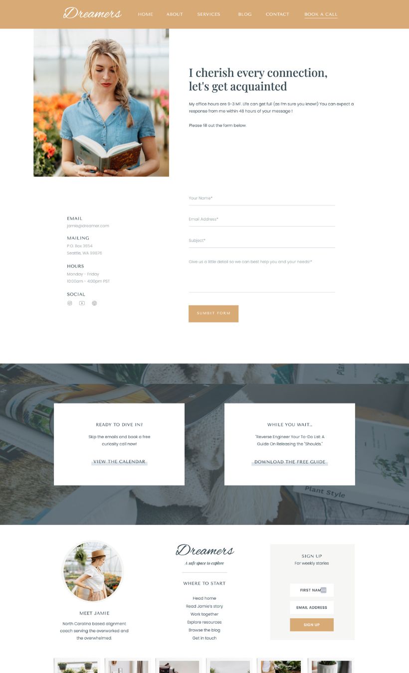 Dreamers Showit Website Template - Image 4