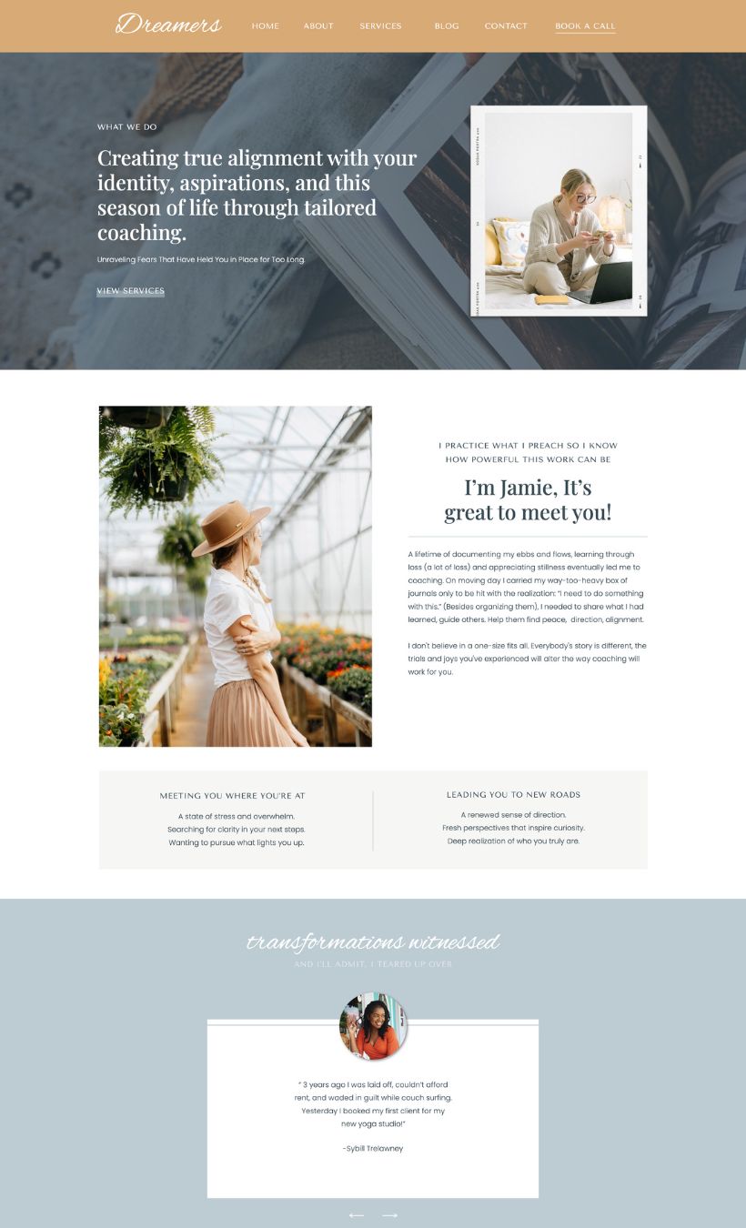 Dreamers Showit Website Template - Image 2